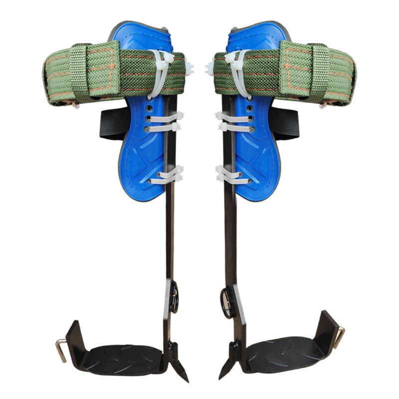 Tree Climbing Tool: Upright Foot Spikes with Large Bend and Wasp Foot Buckle Iron Shoes