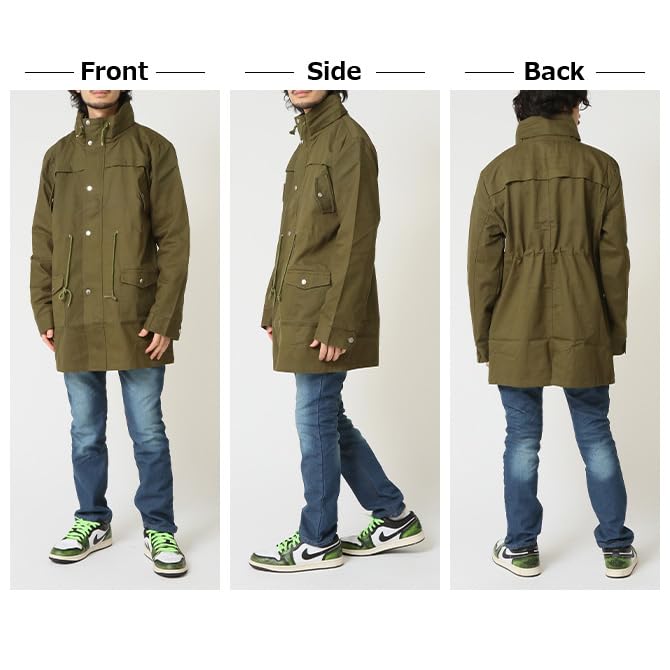 Arcade M65 Military Field Half Coat with Drawcord and Stand Spring Size Khaki Men's Jacket, M-65 Jacket, Collar, Outerwear, M,
