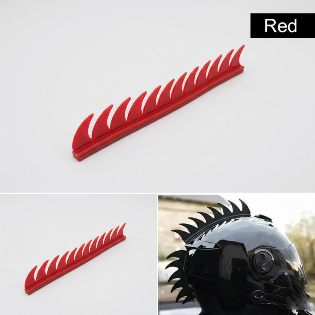 

Motorcycle Helmet Decoration Sticker Rubber Saw Blade Accessories for Customizing Helmets Not Included червоний