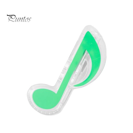 

Зажим для заметок, форма музыкальной шкалы, многоразовая выдалбливаемая портативная скрепка для заметок, указательная закладка, книга, офис, школьные канцелярские принадлежности, зажим B зелёный