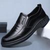 Men's Business Leather Shoes Formal Casual Men's Shoes Soft Sole Soft Surface Non-slip Black Middle-aged Dad Shoes Breathable Leather Shoes