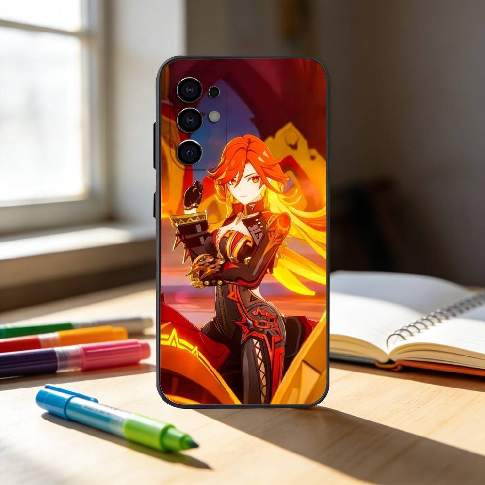 COOL Marveka Genshin Impact Phone Case For Samsung S25,S24,S21,S22,S23,S30,Ultra,S20,Plus,Fe,Note,10,9,5G Black Cover