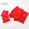 Men Shorts Briefs Chinese Character Print Red Boxer Underwear Mid-rise Elastic Waistband Happiness Symbol Red Boxers