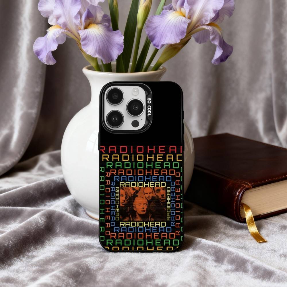 

Alternative R-Radiohead -D band Phone Case For iPhone17,16,15,14,13,12,11 Plus,Pro Max Black Candy silver phone case iPhone14Plus