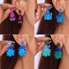 Fashion Acrylic Colorful Halloween Stud Earrings Ghost Pumpkin Skull Castle Resin Dangle Ear Drop Women Jewelry Gift