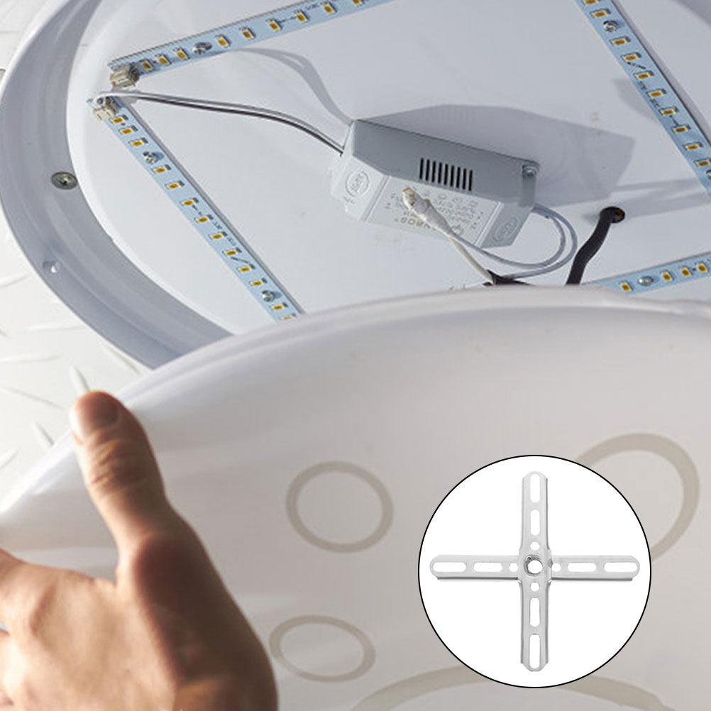 Piastra di Montaggio Universale a Croce per Apparecchi di Illuminazione da Soffitto Lampadari Staffe per Ventilatori Stabile Costruzione in Ferro Pulito