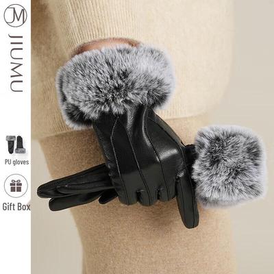 Women's Autumn/Winter Leather Touchscreen Gloves