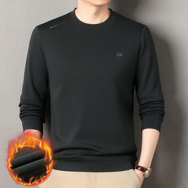 Men s Coral Fleece Sweatshirt: Winter Warm, Velvet-Lined, Heavyweight Base Layer 2XL