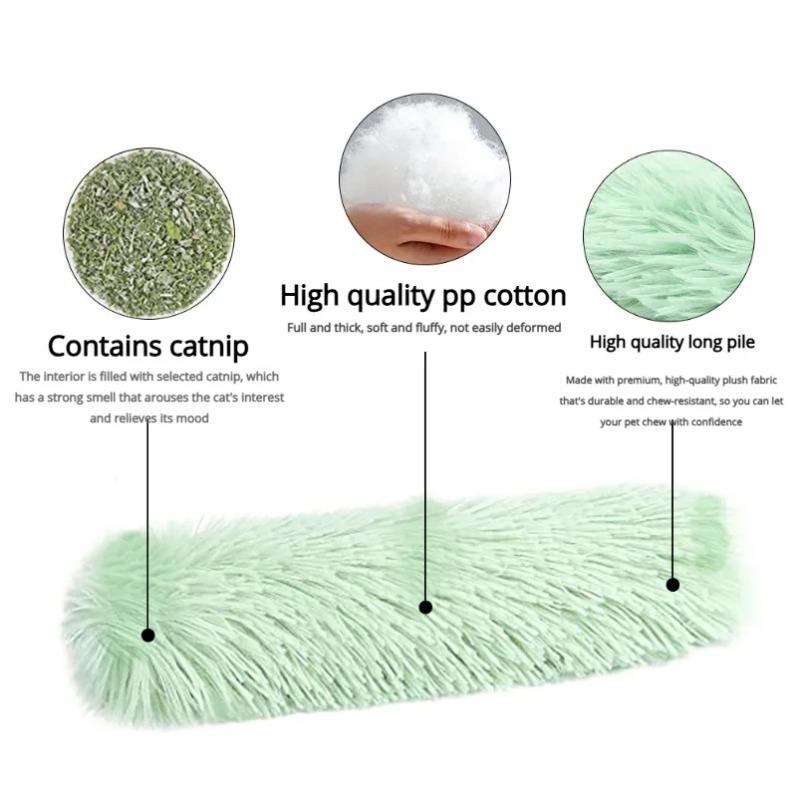 Plush Cat Chew Toy Catnip Self-hi Bite Toys Strip Pillow Teaser Toys for Cats Soft Interactive Cat Plaything Katten Speelgoed