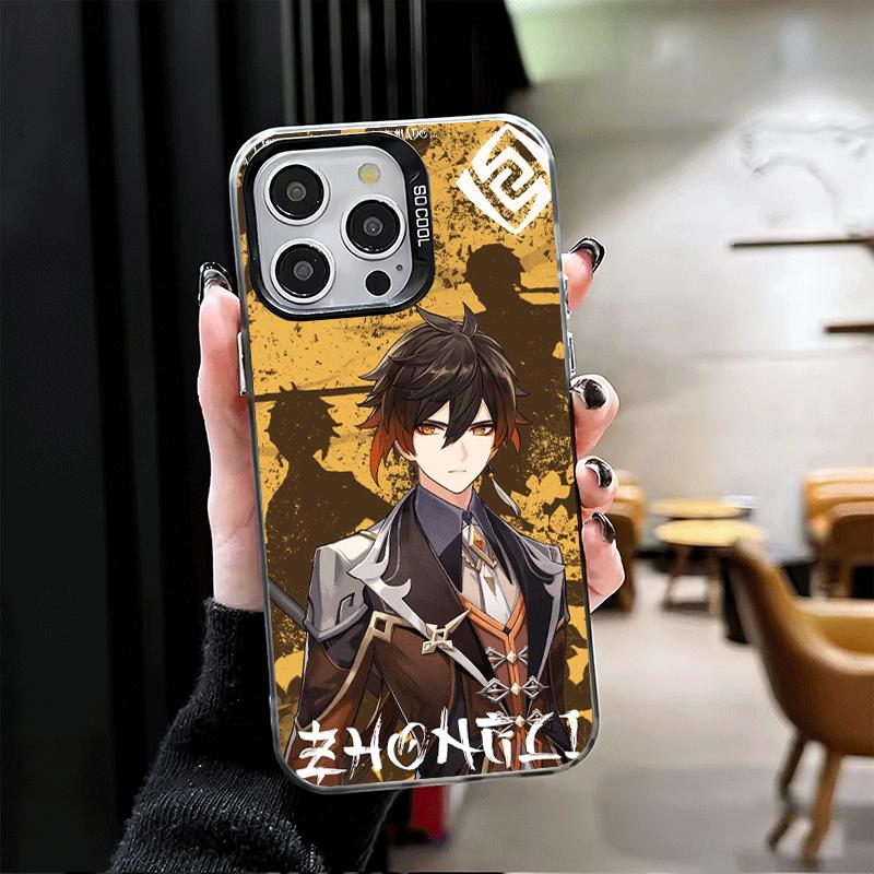 Genshin Impact Zhongli Shockproof Phone Case for iPhone 17 Air 16 16E 15 Pro Max 14 Plus 13 Mini 12 Back Cover Anti Fall Fundas