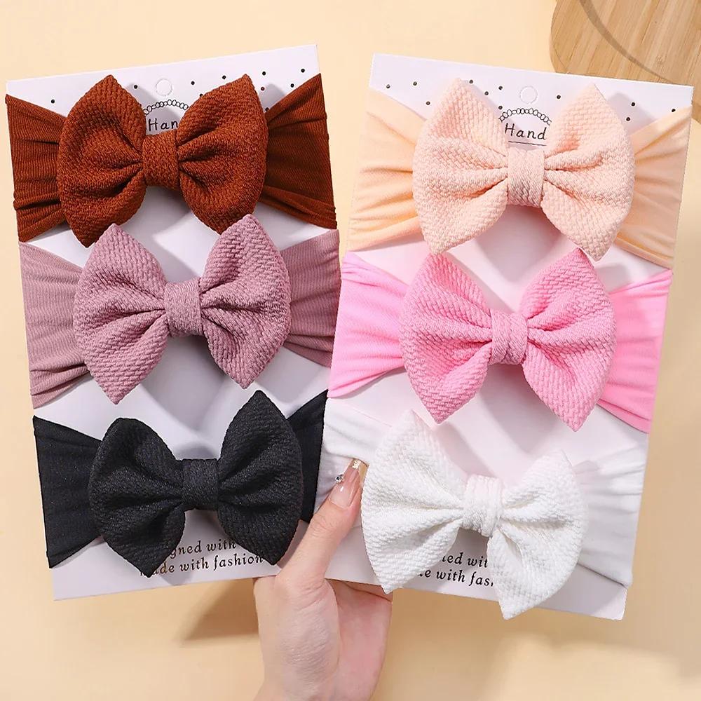 1Pc Headband Nylon Infants Toddlers Elastic Hair Band for Newborn Girl Princess Bowknot Cute Baby Hair Accessories