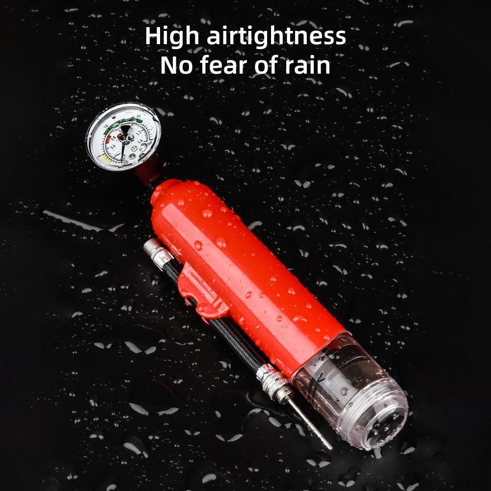 Luftballpumpe Tragbare Sportpumpe mit Manometer mit Abnehmbarem Schlauch für Fußball Basketball Fußball