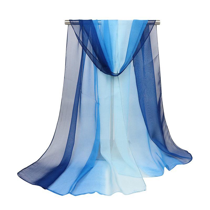 Silk Gradient Scarf for Elegant Women: Perfect for Stage, Catwalk, Dance, and Model Training.