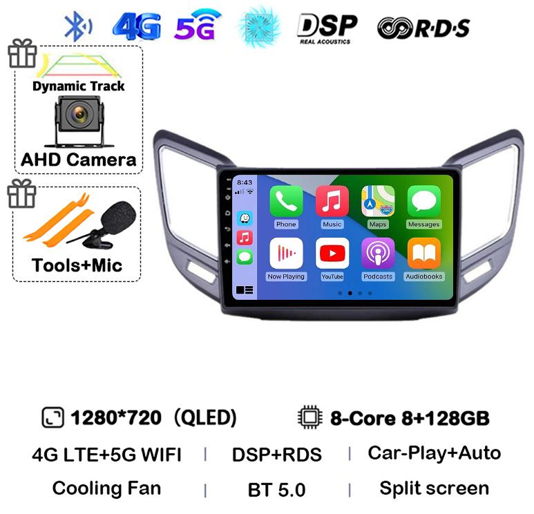 Android 14 Carplay Auto For Changan CS15 2016 2017 2018 2019 2020  Multimedia Car Radio Player WIFI+4G Stereo Touch Screen DSP