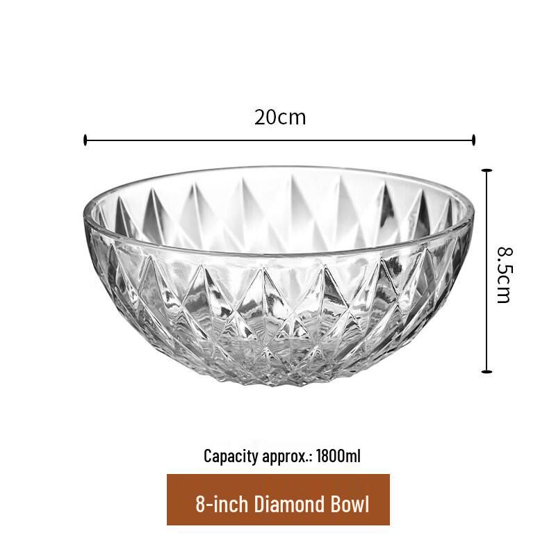High-Temperature Resistant Transparent Acrylic Multi-Purpose Bowl