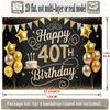 A Luxurious 40th Birthday Celebration Design  Equipped with Decorative Photo Props Made of Polyester Fiber