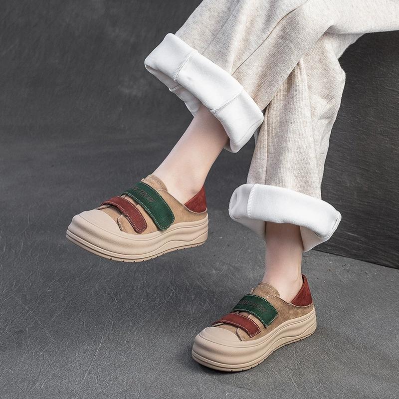 Fashion GKTINOO Genuine Cow Leather Women Sneakers Plus Size Spring Autumn Ladies Casual Shoes Retro Vulcanized Woman Summer Loafers