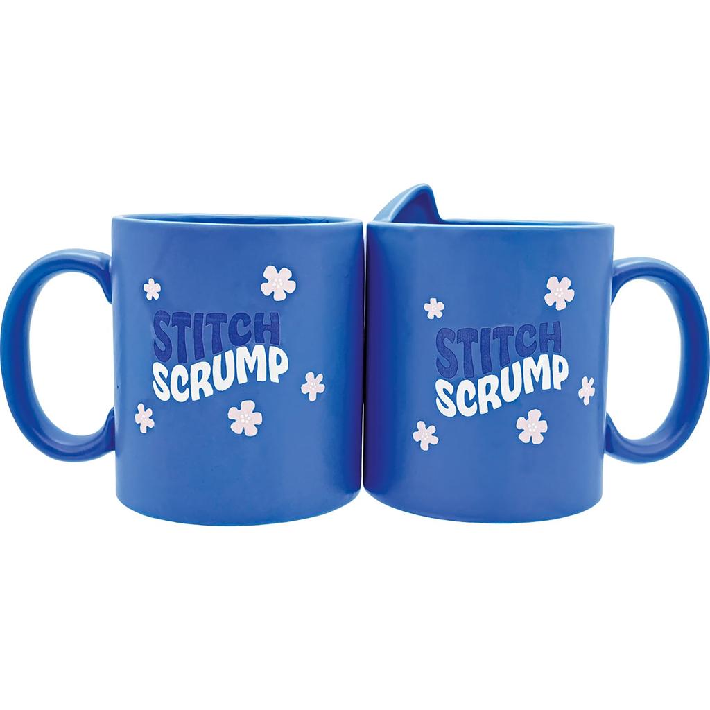 Disney "Stitch and Scrump" Mugs, Pair (2-Piece Set), Lilo & Stitch Merchandise, Blue, Approx. 8 X 9 Cm, 340ml, SAN4857
