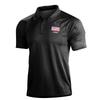 Show Patriotism! US Flag Print Polo Shirt, Casual Short Sleeve