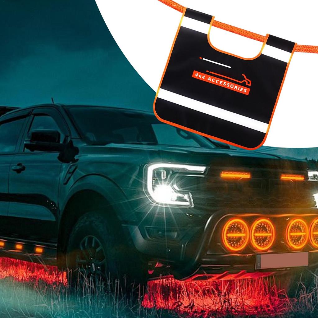 Flag For Truck Reflective Tow Flag Rescue Equipment Anti-Rebound Waterproof Sign For Towing Rope Truck Trailer RV Car Outdoor