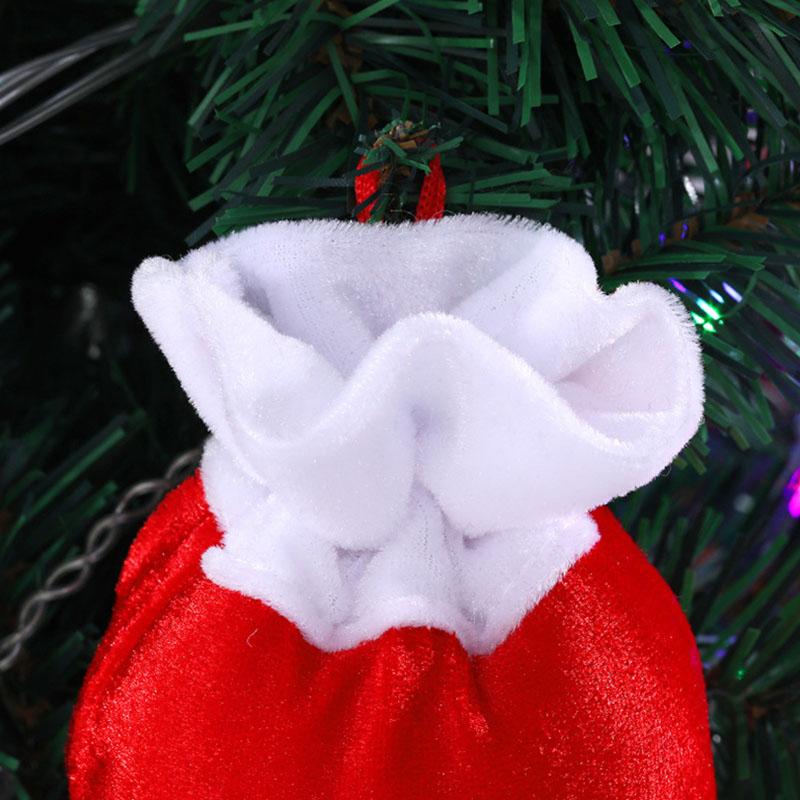 WTEMPO Red Drawstring Gift Bags Wedding Holiday Decoration Gift Bags Retro Elegant Jewelry Pouch Christmas Gift Bags Christmas Tree Decor Hanging Bags
