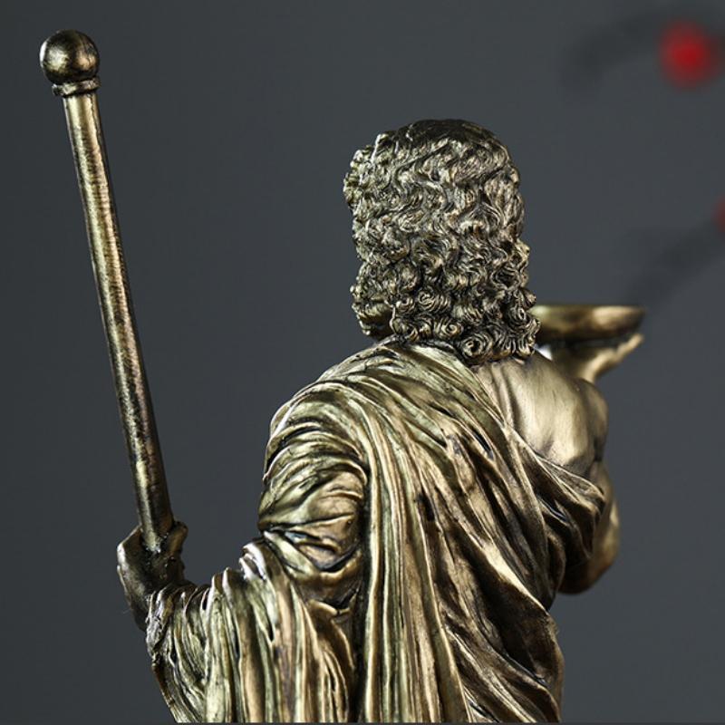 Nordic Mythology Character Zeus Sculpture Ancient Greek God Statue Resin Angel Figurine Modern Home Living Room Table Decoration