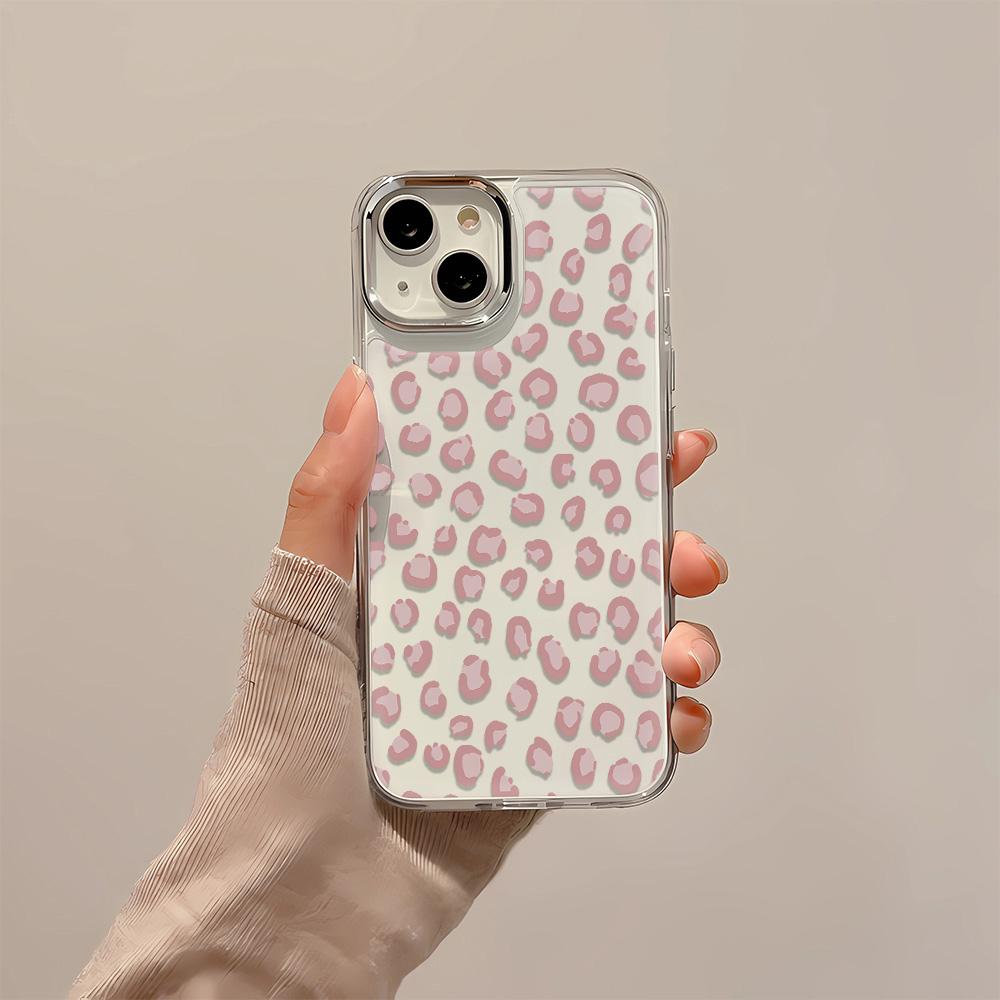 Girl Heart Pattern Phone Case For IPhone 12 13 11 Air 16 15 14 17 Plus Pro Max Shockproof Wildness Cover Leopard Print Funda