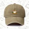 Pc Vintage Washed Hat with Coffee Theme Unisex Solid Baseball Cap Suitable for All Seasons Ideal Gift for Weddings Parties