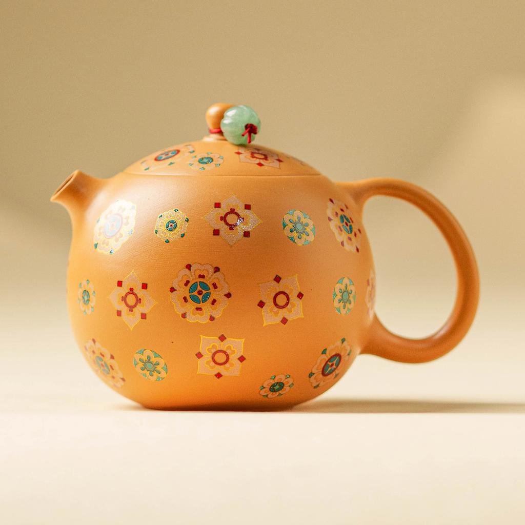 Yellow Clay Purple Sand Tea Pot 2025 New Xishi Teapot Premium Household Kung Fu Tea Set