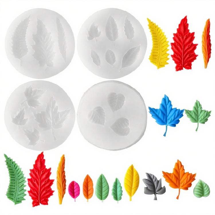 Leaf Silicone Molds Fondant Moulds Cake Moulds Baking Tool for Making Candle Soap Chocolate Candy Handmade Art Craft