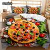 Set Copripiumino Dessert Lecca-lecca Colorati Set Biancheria da Letto Cioccolato Zucchero Set Biancheria da Letto Caramelle Colorate Snack Copripiumino in Poliestere