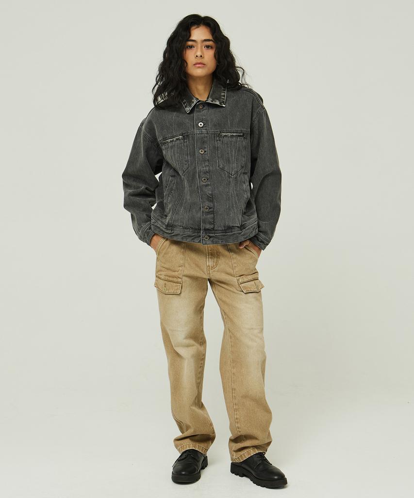 Magoodgan Trucker 5111 Fade Wash Semi-Overfit Medium Indigo Denim Jacket