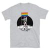 LGBT Gay Pride Rainbow Flag Astronaut Moon Landing Short-Sleeve Unisex T-Shirt