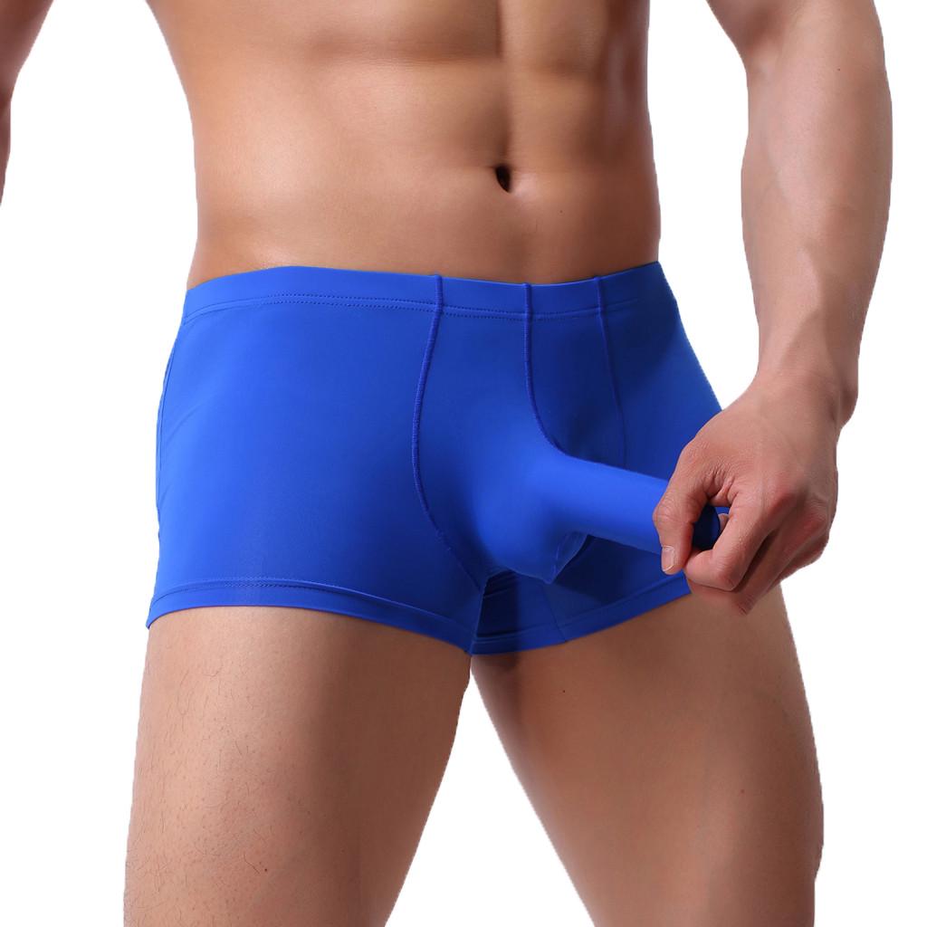 Men's New Ice-Threaded Bullet Sexy Breathable Elephant Nose Underwear