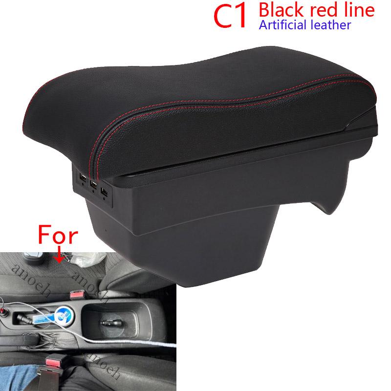 For Peugeot 308 T7 SW Armrest Box For Citroen C4 Car Armrest Retrofit Parts Storage Box USB Accessories 2008 2009 2010 2011 2012