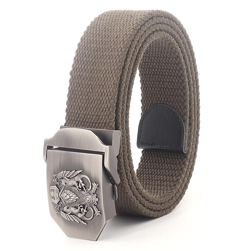 

Полотно ремінь Double Eagle Retro Clan Badge з металевою пряжкою для чоловіків і жінок 160 cm