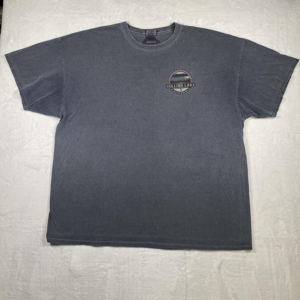 Collins Lake California Outdoor Paradise Men's Graphic Navy Size 2XL Unisex T-Shirt