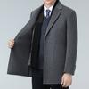 Winter double-sided wool cashmere coat men's wool wool mid-length suit collar woolen removable down liner jacket