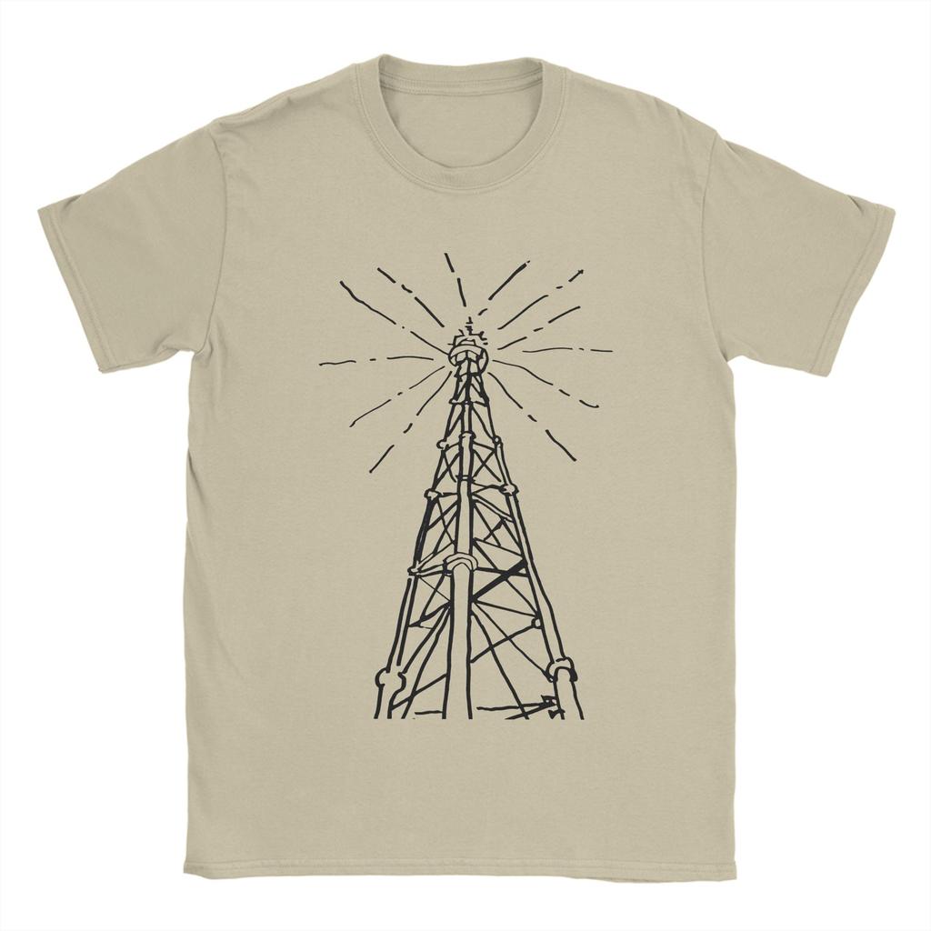 Novelty Vintage Ham Radio T-Shirts for Men Crewneck Pure Cotton T Shirt Short Sleeve Tee Shirt Plus Size Clothing