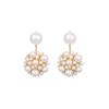 Niche Temperament High Sense Rear Hanging Hydrangea Pearl Stud Earrings Women's Fashion Light Luxury Versatile Earrings