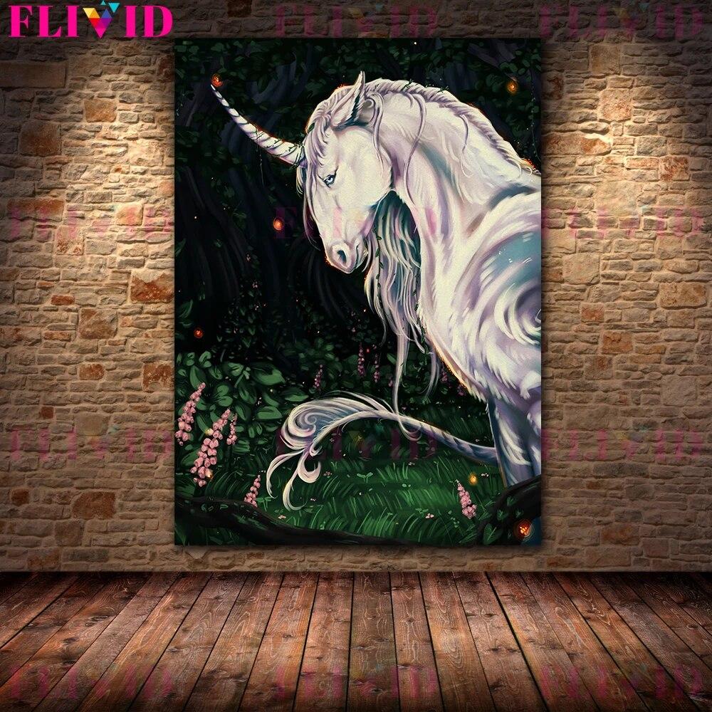 Flying Fox,Raven Winged Cat,Gold Mule-Deer Vintage Wall Art Canvas Painting Mysterious Magical Creature Art Poster Print Decor No Frame