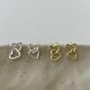 Silver Needle Love Stud Earrings: Elegant, Versatile, and Chic for Commuting Women