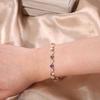 Geometric Pattern Cubic Zirconia Tennis Bracelet Gold Plated Copper Chain Wristband Wrist Accessory For Women Men