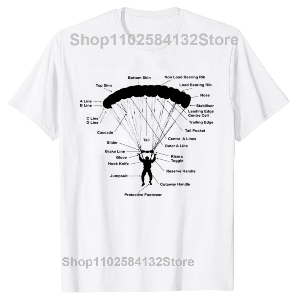 Ретро Мужская Футболка для Прыжков с Парашютом Мужская Смешная Анатомия Парашюта Магическая Футболка Парашютиста Винтажная Парапланеризм Парашу Парапланерист Футболка S