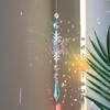 Colorful Snowflake Suncatcher Prism Rainbow Maker Crystal Pendant Christmas Tree Ornament New Year Home Window Hanging
