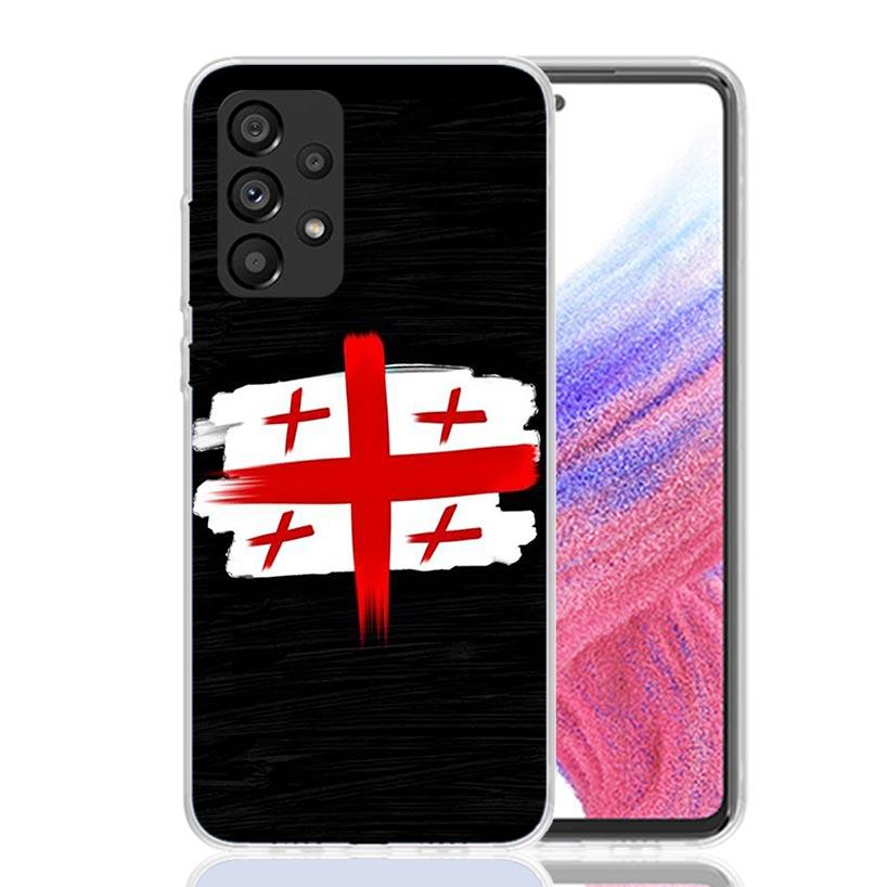Georgia Flag Phone Case for Samsung Galaxy A17 A16 A15 A14 A13 A57 A56 A55 A54 A53 A37 A36 A35 A34 A33 A26 A25 A24 A23 Galaxy A1