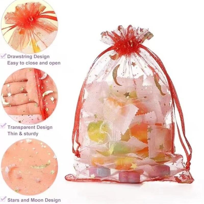 Candy Gift Organza Bags Drawable Wedding Party Decoration Gift Bags Wedding Birthday Party Candy Gift Bags Packaging