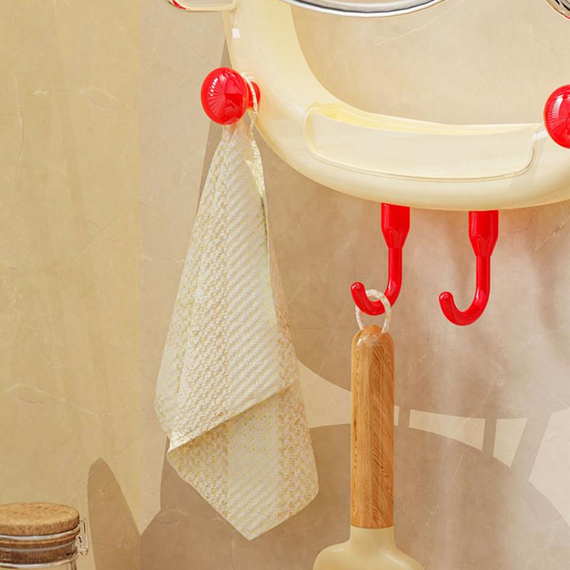 Pot Lid Holder Double-Layer Cartoon Pan Cover Storage Wall-Mounted Pan Storage Rack No-Drilling Pan Cover Storage With Suction