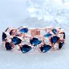 Women Rhinestone Teardrop Bracelet Bangle Party Jewelry Accessories