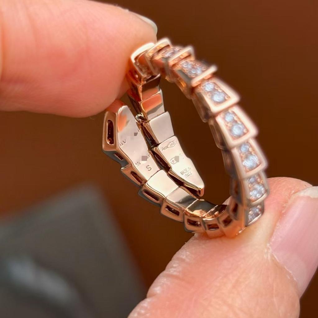 טבעת נחש מצופה זהב 18 קראט בסגנון אירוסין, טבעת זוגית בצורת נחש, טבעת פתוחה, טבעת זוגית בצורת נחש